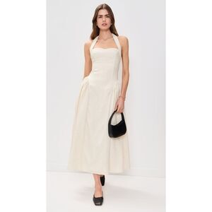Line & Dot Greta Halter Maxi Dress in cream size S NWOT $173